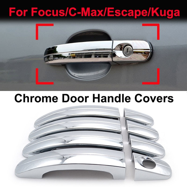 For Ford Focus C-Max Escape Kuga 2017 2018 Chrome Door Handle Covers Catch Trim