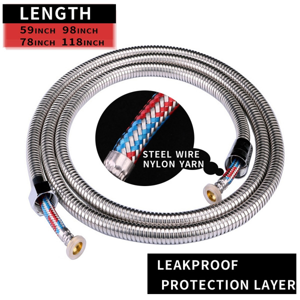 59" inch Long Bathroom Stainless Steel Handheld Flexible Replacement Shower Hose