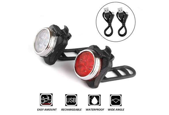 BL918, Fahrrad-Rücklicht LED Rückleuchte Rücklicht Fahrrad, Fahrradlicht  USB Wiederaufladbare Fahrradlampe, 5 LEDs, 7 Leuchtmodi, 15lm