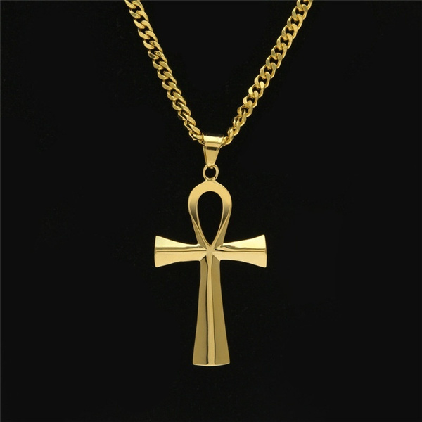 Egyptian Ankh Cross Pendant Necklace 