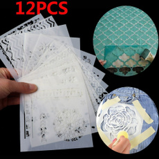 12pcs/set Hot Paper Cards DIY Crafts Scrapbooking Layering Stencils Walls Painting Embossing Template