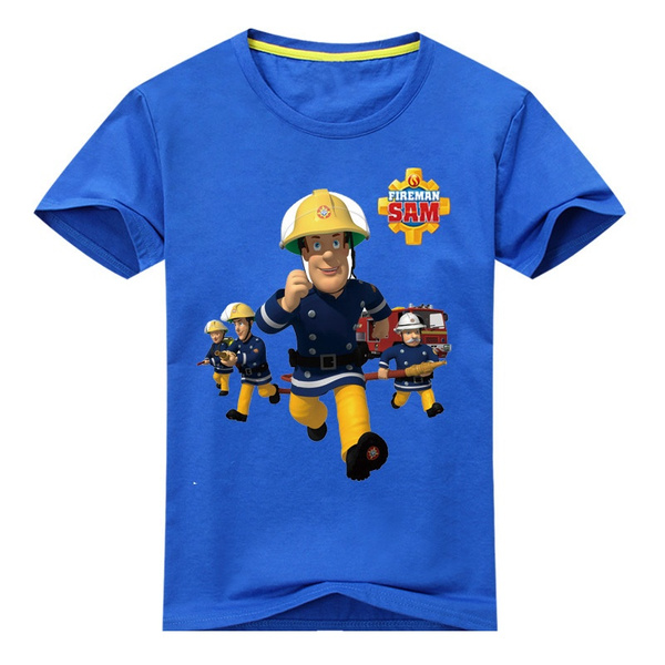 Kids Cartoon Summer Fireman Sam t shirt 