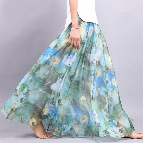 gypsy floral maxi skirt