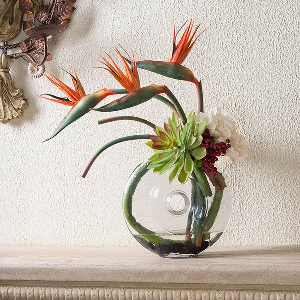 Artificial Flower Bird Of Paradise Fake Plant Silk Strelitzia Living Room Decors
