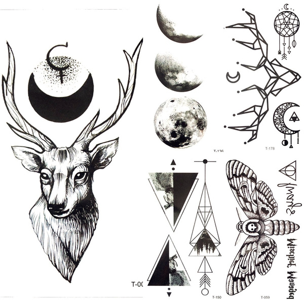 Deer Tattoo Silhouette Vector Images (over 2,100)