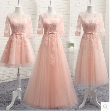 short pink bridesmaid dresses