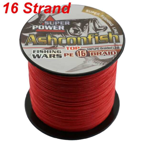 Ashconfish 16S Braided Hollow Core 500M Super Strong Sea Fishing Line PE  Line,All Colors,20-500LB.