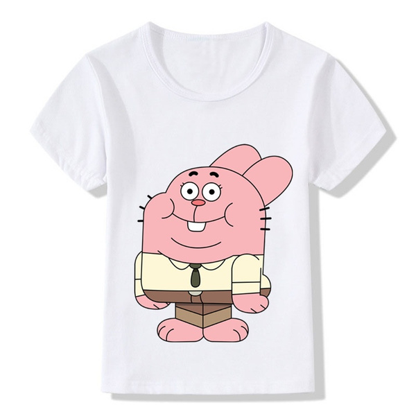 Children The Amazing World Of Gumball Cartoon Character Design Funny T- Shirts Kids Clothes Boys Girls Summer Tops Tees | Wish