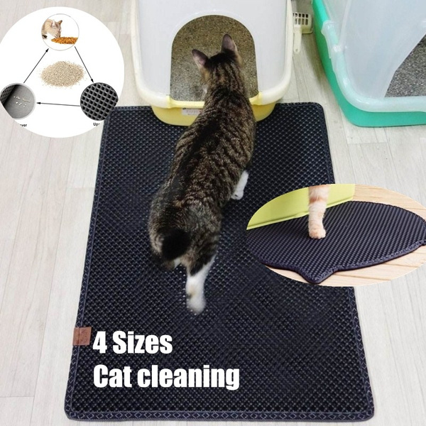 Cat Litter Mat EVA Double-Layer Cat Litter Trapper Mats with