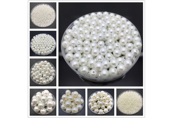 4mm-20mm White Ivory Imitation Pearls Round Pearl Spacer Loose Beads DIY  Jewelry Making Necklace Bracelet Earrings Accessories