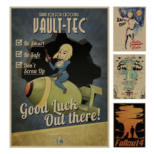 pic Fallout Poster fallout posters game prints wall stickers vintage style home decoration wish