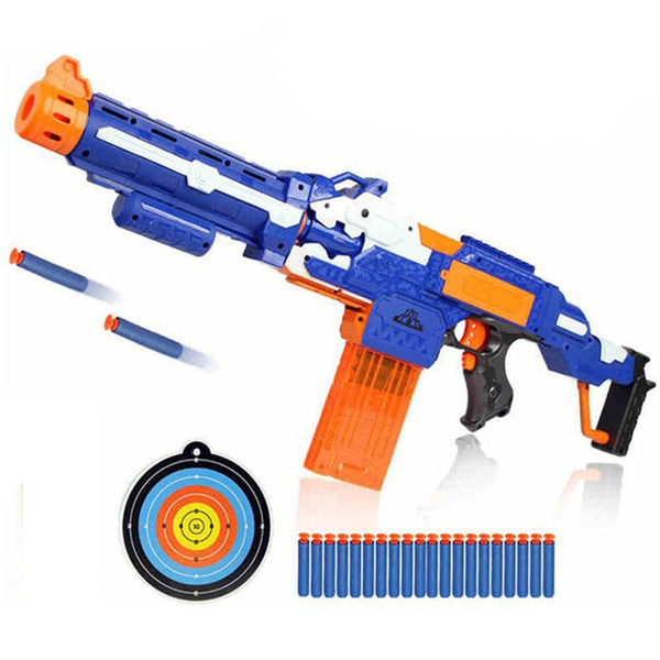 Soft Bullet Toy Gun Sniper Rifle Nerf Plastic Gun & 20 Bullets 1 Target  Electric Gun Toy Chri — comprar a preços baixos na loja online Joom