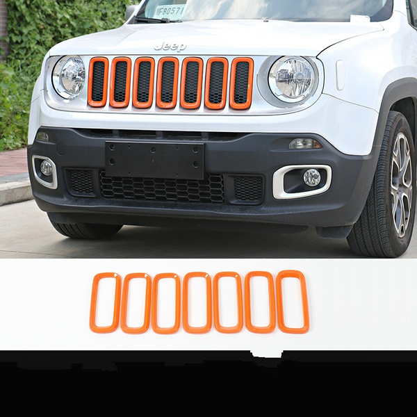 Blue Honeycomb Front Mesh Grille Insert Trim Frame fits Jeep Renegade 2015-2018