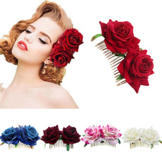 hair, Flowers, roseflowerhairpin, Rose