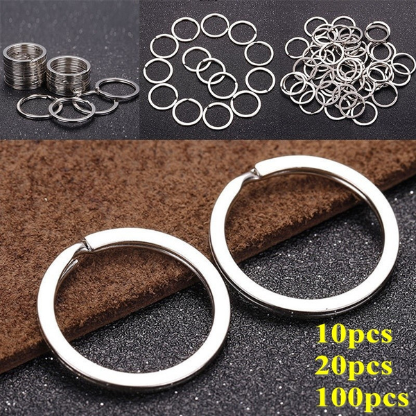 10/20/100PCS Key Rings Chains Split Ring Hoop Metal Loop Accessories 25mm  for diy case