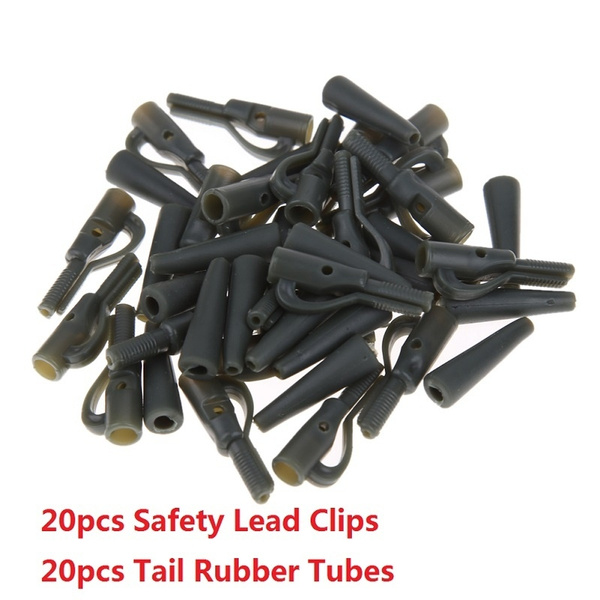 20 Sets Safety with Pins Tail Rubber Tubes Carp Fishing Tackle 20 Sets Safety with Pins Tail Rubber Tubes Carp Fishing Tackle
