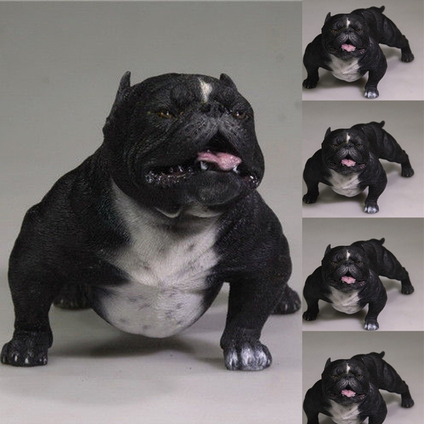 Black 001 Pitbull Puppy Dog Model Toy 