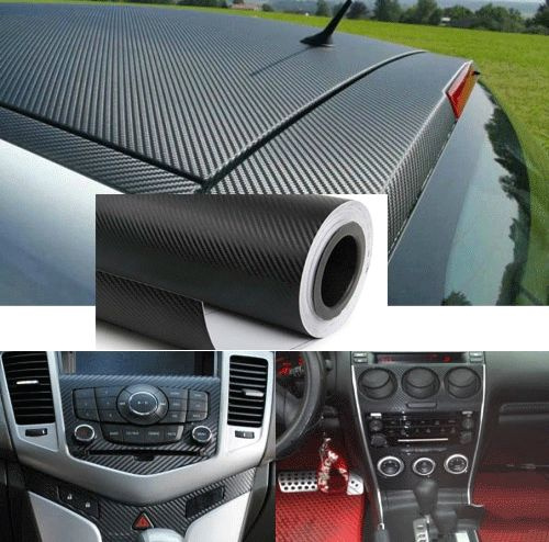 3D Carbon Fiber Vinyl Car DIY Wrap Sheet Roll Film Sticker decal 1 ...