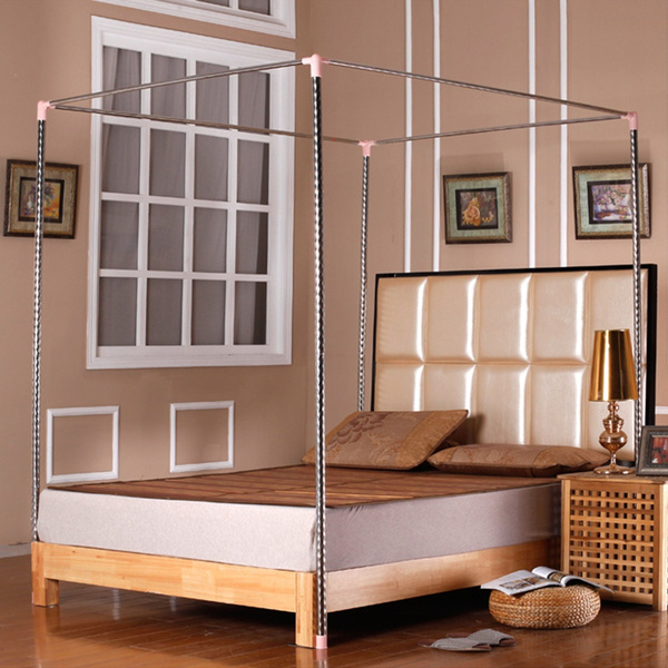 22mm Stainless Steel Bedroom Bed Net, 4 Corner Bed Frame