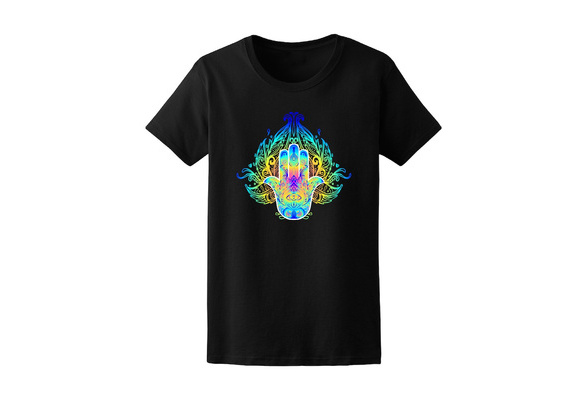 Psychedelic Sacred Hamsa Hand Tee Image by Shutterstock