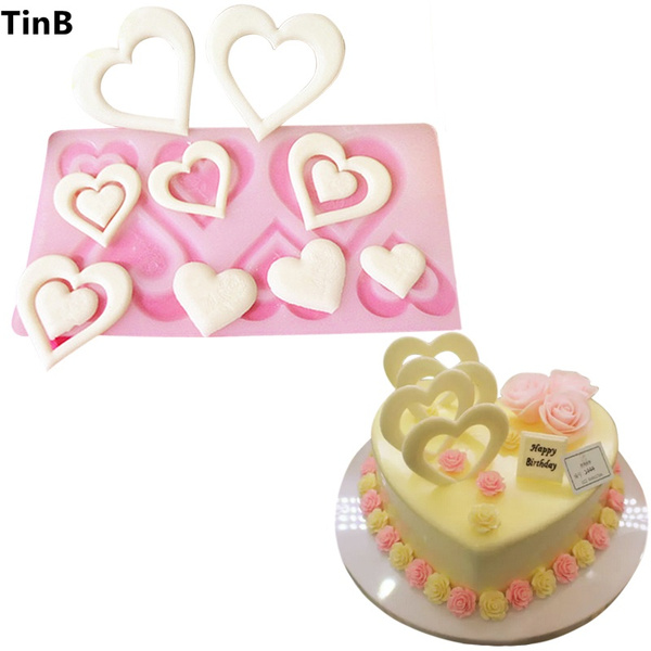 Silicone Molds Cupcake Heart  Heart Silicone Mold Pastry