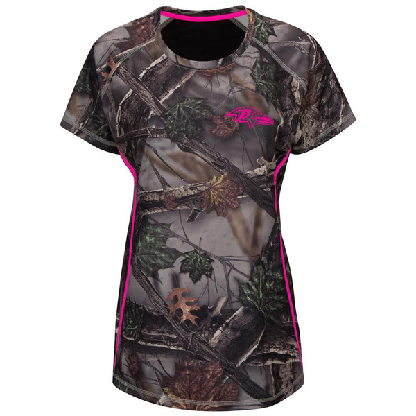 Majestic Women's The Woods Baltimore Ravens Camo Tee