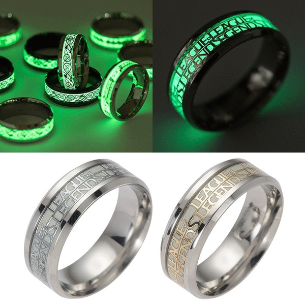 DZ868 LOL Game Role Stainless Steel Ring Band Titanium 17 19mm ☆ 