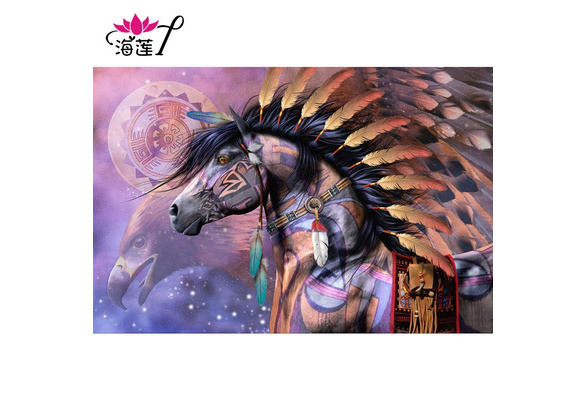 Ningning DIY 5D Diamond Painting Horse by Number Kits Winter Snow Paint with Diamond Art Animal Cross Stitch Full Drill Rhinestone Embroidery Pictures