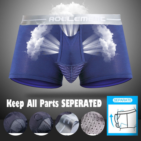 Men's U Pouch Healthy Underwear Separate Eggs Boxer Shorts Breathable Mesh  Keeps Dry Cool