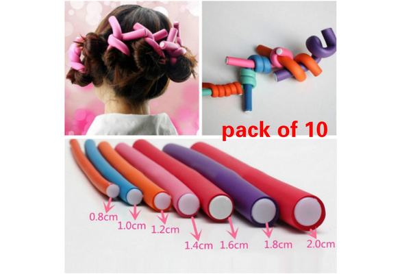 10 Pcs/Set Hair Curler Magic Air Hair Roller Curling Sticks Soft Foam Twist  Flexi Rods Hair DIY Styling Tool F130 - AliExpress