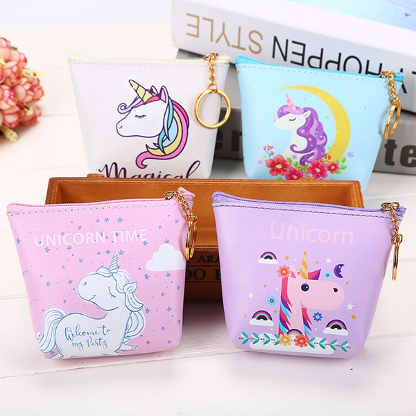 Cute Kids Coin Purses Holder Animal Unicorn Women Mini Change Wallets Money Bag