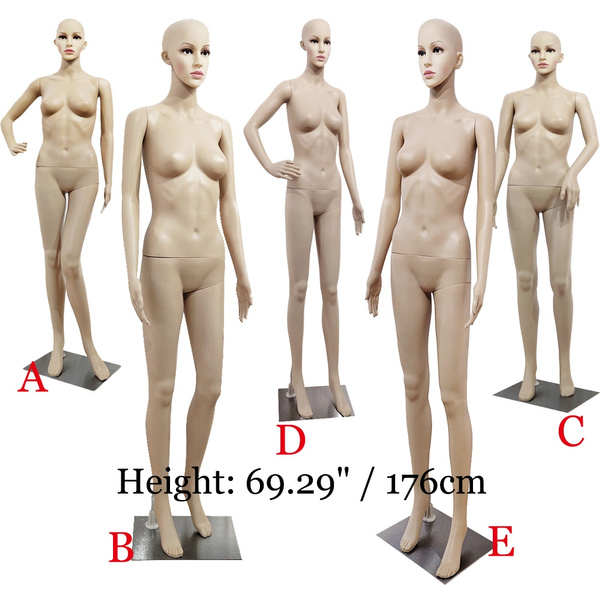 Female Mannequin Displayer Full Body without Head Turns Dress Display with  Base