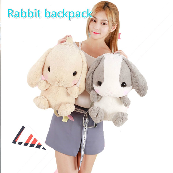 stuffed rabbit backpack