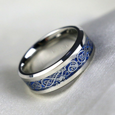 Blues, Fashion Jewelry, Stainless Steel, wedding ring