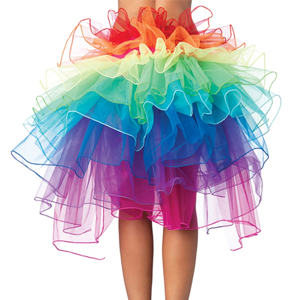 Rainbow TUTU Tail Skirt Neon Fluffy 