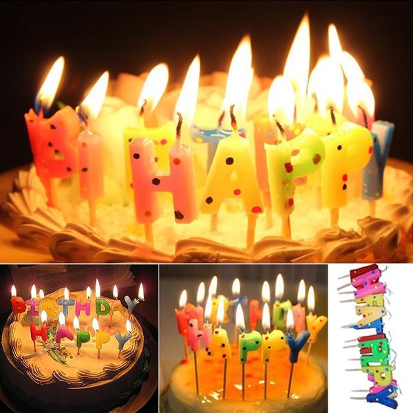 Happy Birthday Candles Drawing Number Candle Letter Candle Kids Party Birthday Decoration Wish