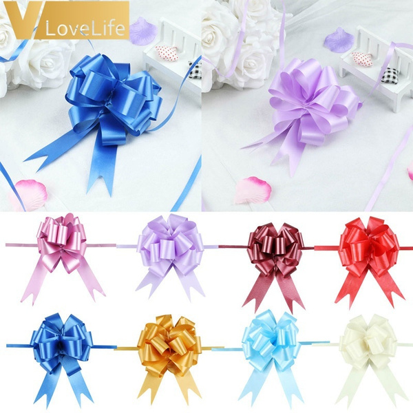 30 mm 50pcs Pull Bows Ribbon Flower Wedding Gift Wrap Birthday Hamper Decoration 