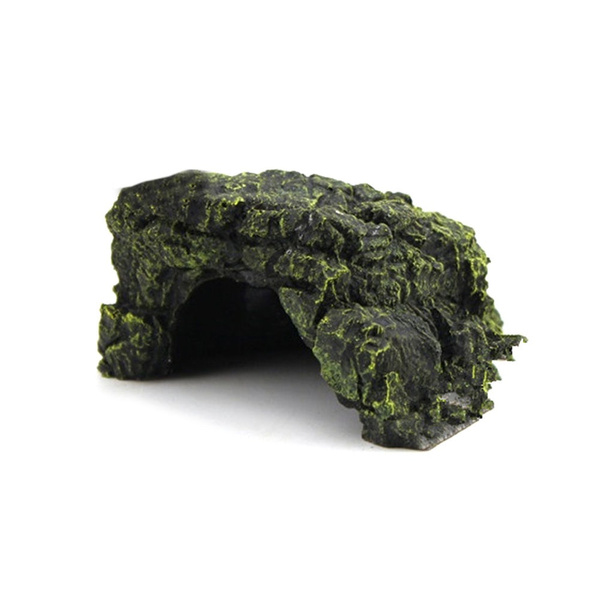 Resin Reptile Pet Snake Turtle Vivarium Rocks Hiding Spot Cave for Fish ...