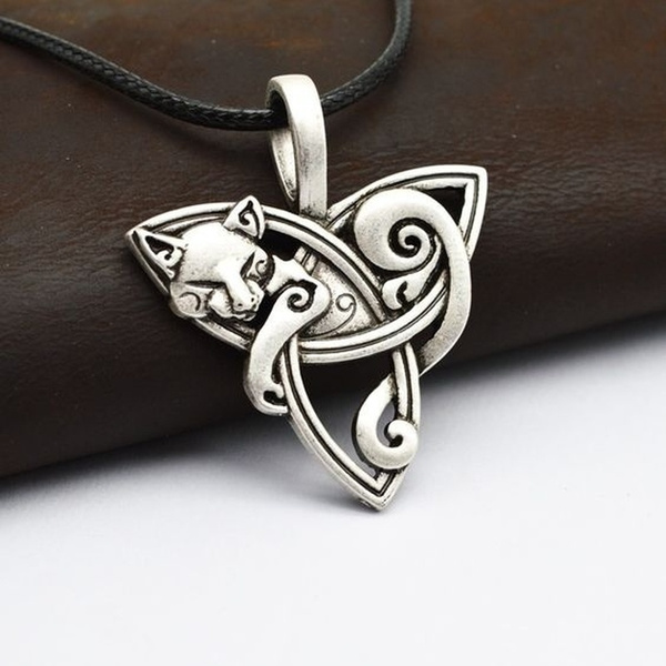 Men's Viking Jewelry Fox Triquetra Fenrir Animal Teen Wolf
