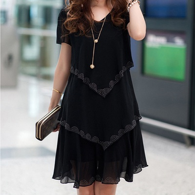 Plus size cheap chiffon dresses