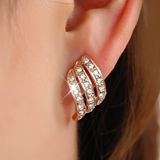 DIAMOND, Jewelry, gold, Stud Earring