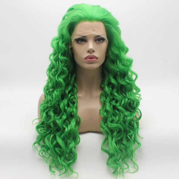 long green curly wig