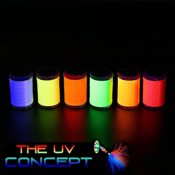 Fishing trout bait UV fluo colors standard 6/0 fly tying thread 150D ...