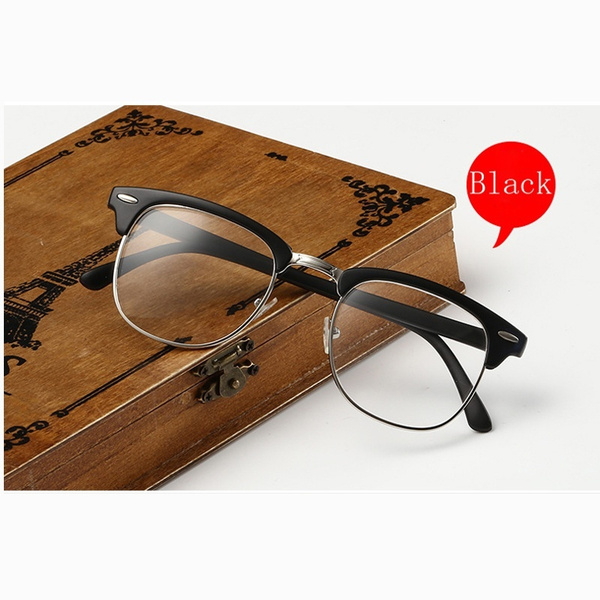 Retro clear best sale lens glasses