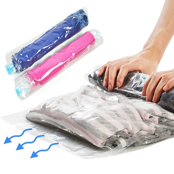 1pc Vacuum Compression Bag, Travel Storage Bags For Clothing