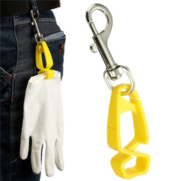 Yellow Interlock Glove Guard Belt Clip For Work Safety Security Glove  Keeper
