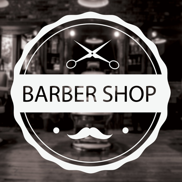 24x8 Inch Barber Shop Sticker Sign Store Window Decal GRAPHIC  wb