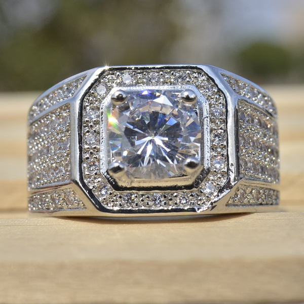 mens moissanite jewelry