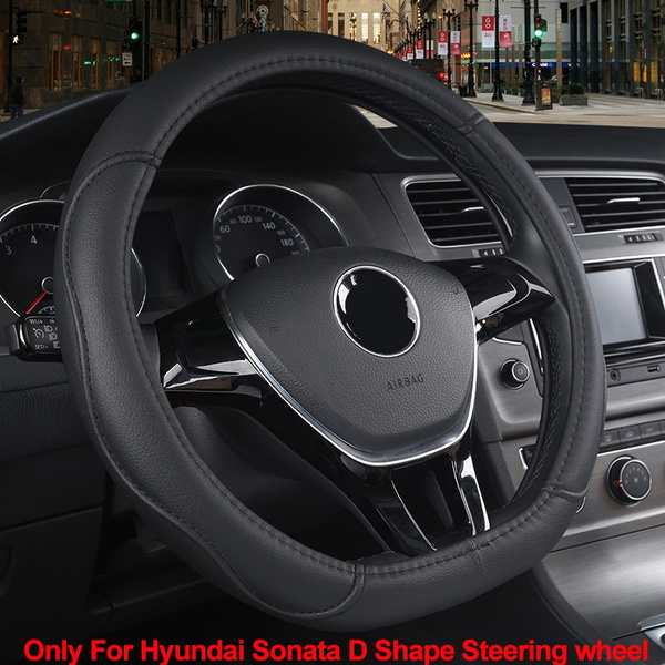 Car Steering Wheel Cover D Shape For Hyundai Sonata Sport 2015-2018 ...