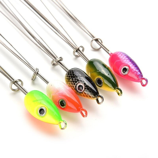 HiUmi 5 Pcs Wire leader fishing swivel connect fishing lure and